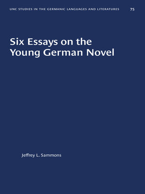Six Essays on the Young German Novel - ebook